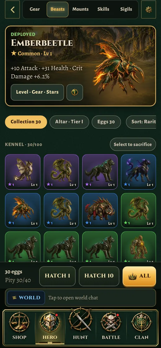 Hatch and raise beasts