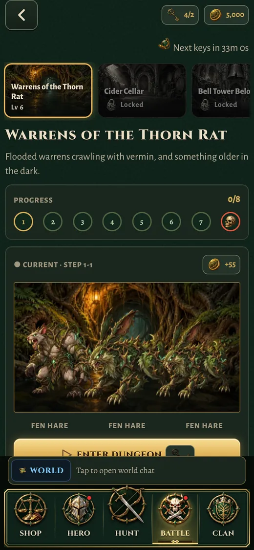 Seven dungeons, then Hard mode
