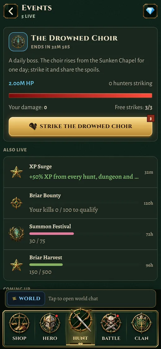 Server bosses everyone fights